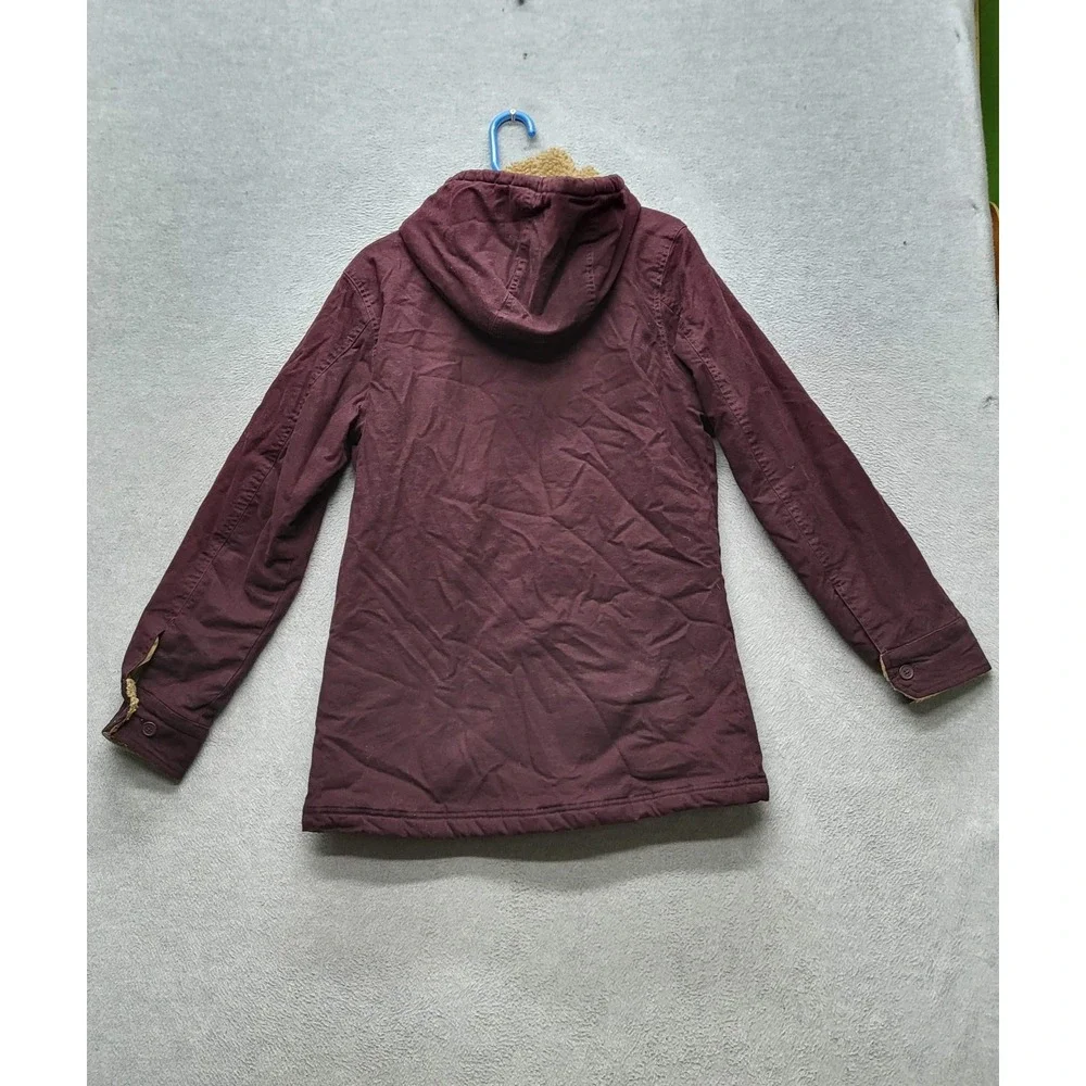 Kimes Ranch Men Jacket XL Burgundy AWA Western‎ Embroidered Sherpa Faux Fur